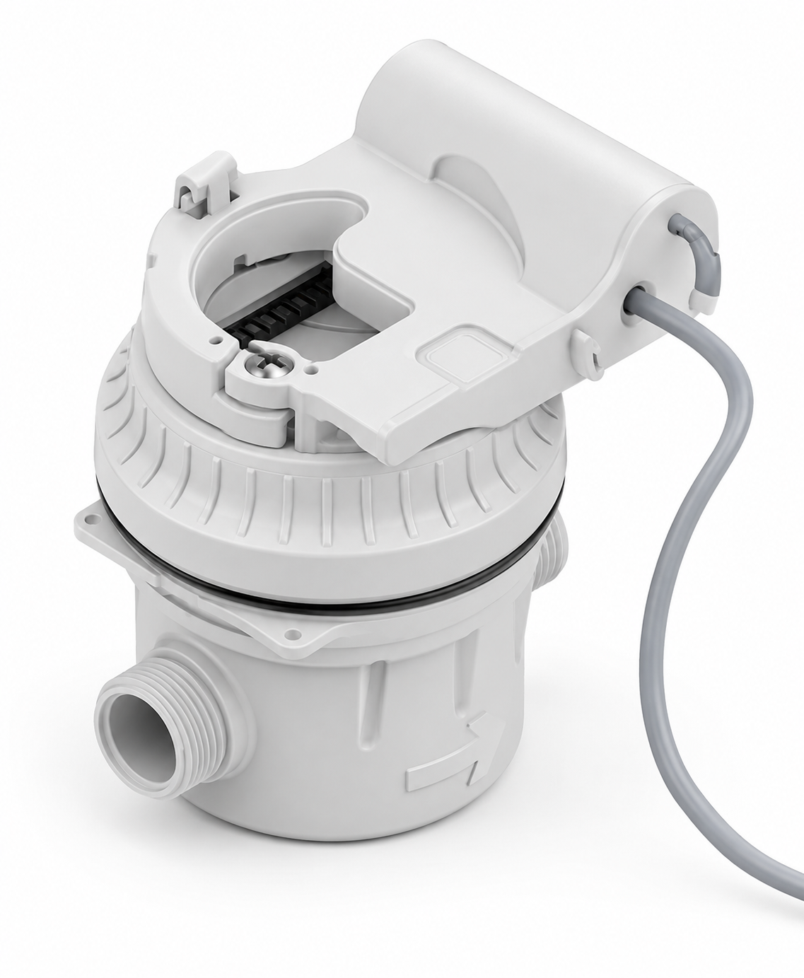 Nouvel émetteur d'impulsion Diehl clipsé sur le compteur d'eau